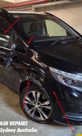 mercedes-benz v250d van smash repair dah cheong sydney front