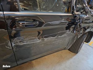 mercedes-benz v250d van smash repair dah cheong sydney before side damage