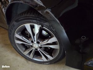 mercedes-benz v250d van smash repair dah cheong sydney before side rim wheel damage