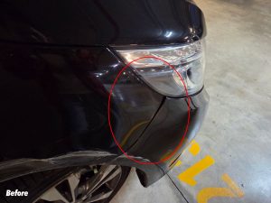 mercedes-benz v250d van smash repair dah cheong sydney before front bumper damage