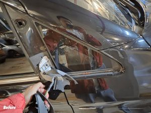 mercedes-benz v250d van smash repair dah cheong sydney before side view mirror damage