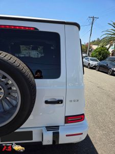 Mercedes-AMG G 63 White Wagon dent repairs and paint restoration rear