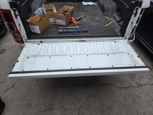 Ford Ranger XLT White Smash repair dents PDR Dah Cheong Sydney damage dent inspection