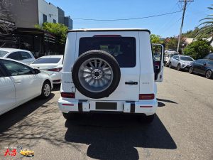 Mercedes-AMG G 63 White Wagon dent repairs and paint restoration rear