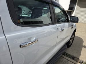 Ford Ranger XLT White Smash repair dents PDR Dah Cheong Sydney damage dent inspection