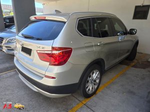 BMW X3 bronze smash repair dah cheong sydney rear