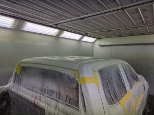 Ford Ranger XLT White Smash repair dents PDR Dah Cheong Sydney work in progress paint