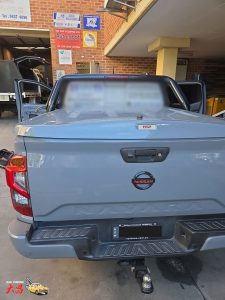 Nissan Navara Uke gray PDR dent Repairs Dah Cheong Sydney rear