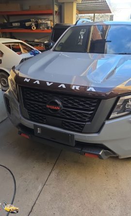 Nissan Navara Uke gray PDR dent Repairs Dah Cheong Sydney front
