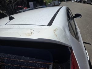 Hyundai I30 smash repair insurance job Dah Cheong Sydney white rear damage