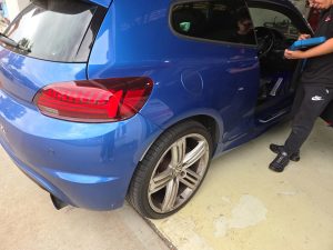 Volkswagen vw golf r spark plug maintenance and body work paint repair dah cheong sydney rear right