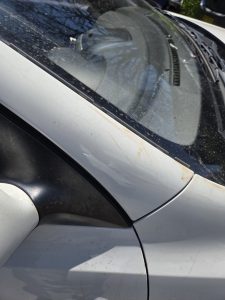 Hyundai I30 smash repair insurance job Dah Cheong Sydney white right a frame