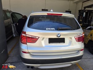 BMW X3 bronze smash repair dah cheong sydney rear