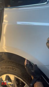 Audi Q3 white PDR dent repairs dah cheong sydney