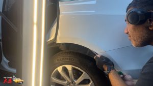 Audi Q3 white PDR dent repairs dah cheong sydney