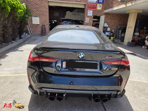 BMW M4 Competition smash repair dent dah cheong sydney back