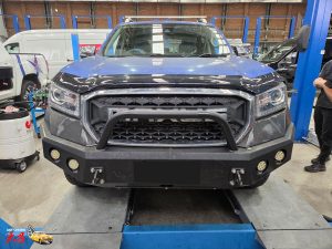 LDV T60 MAX Ute Dah Cheong Smash Repair dent inspection at workshop front