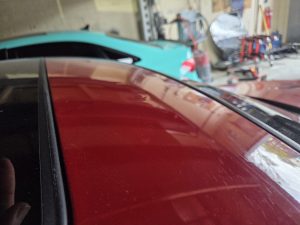 BMW M3 Red Paint scratch dent repair Dah Cheong Sydney top dent