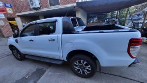 Ford Ranger XLT White Smash repair dents PDR Dah Cheong Sydney left side
