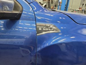LDV T60 MAX Ute Dah Cheong Smash Repair dent inspection at workshop t60 badge