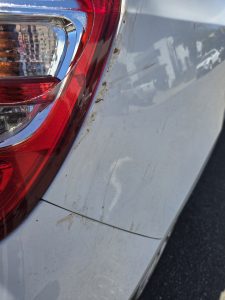 Hyundai I30 smash repair insurance job Dah Cheong Sydney white rear right damage